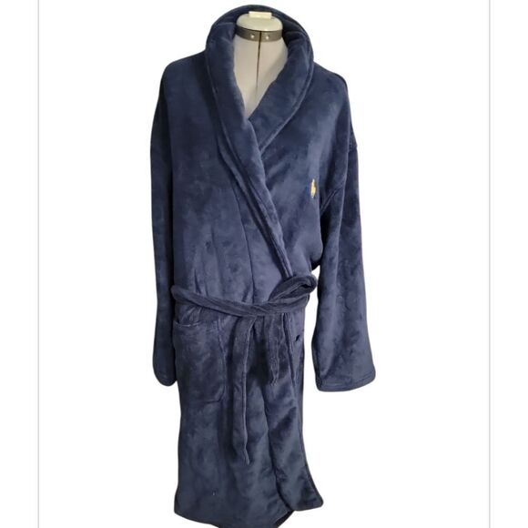 Polo Ralph Lauren Men's Microfiber Plush Robe - Picture 5 of 9